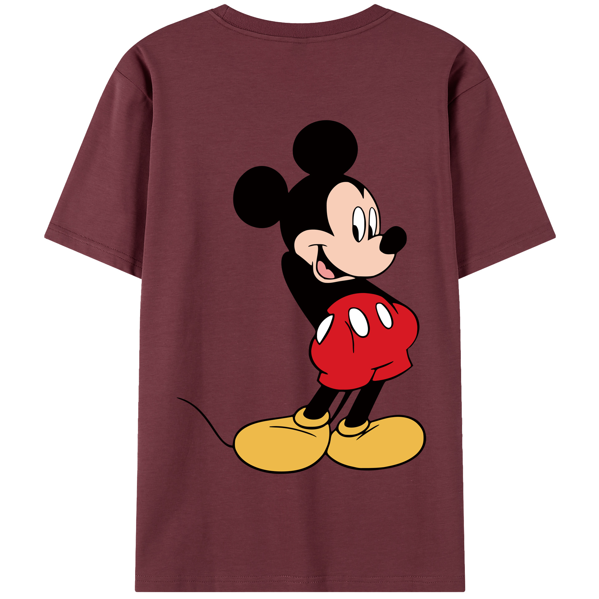 （画像用） ミッキーマウス Mickey Mouse 綿100％半袖Tシャツ（背面プリント）